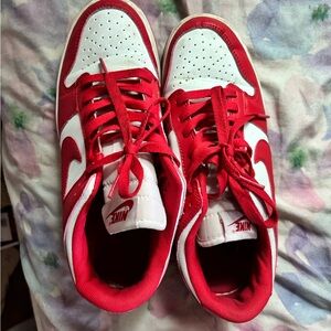 Nike Red and White Athletic Shoes